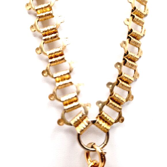 Vintage Sarah Coventry Book Chain Necklace with Tassel Pendant 22 Inch Signed - Picture 5 of 11